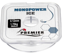Леска Premier Monopower Ice Clear Nylon 30м (0.12mm)