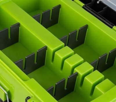Ящик зимний Helios FishBox двухсекционный зелёный с двумя стаканами 10л
