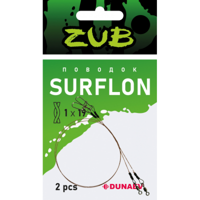 Поводок Dunaev Zub Surflon 1*19 12кг 15см