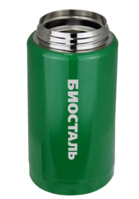 Термос Biostal-Охота 0,75л c широким горлом суповой с ложкой Зеленый кедр