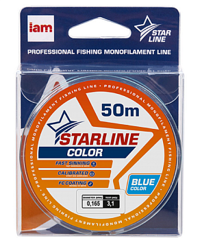 Леска Iam Starline монофильная 50м Blue (0.165мм)