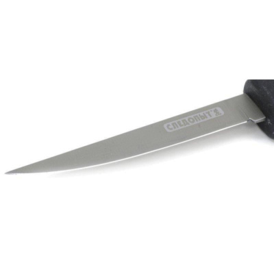 Нож разделочный Следопыт клинок 127мм прорезиненная ручка в чехле
