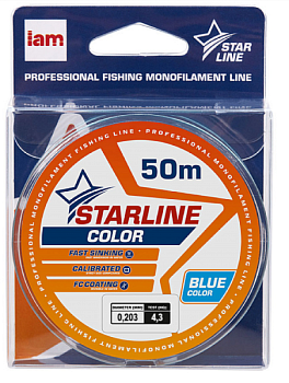 Леска Iam Starline монофильная 50м Blue (0.203мм)